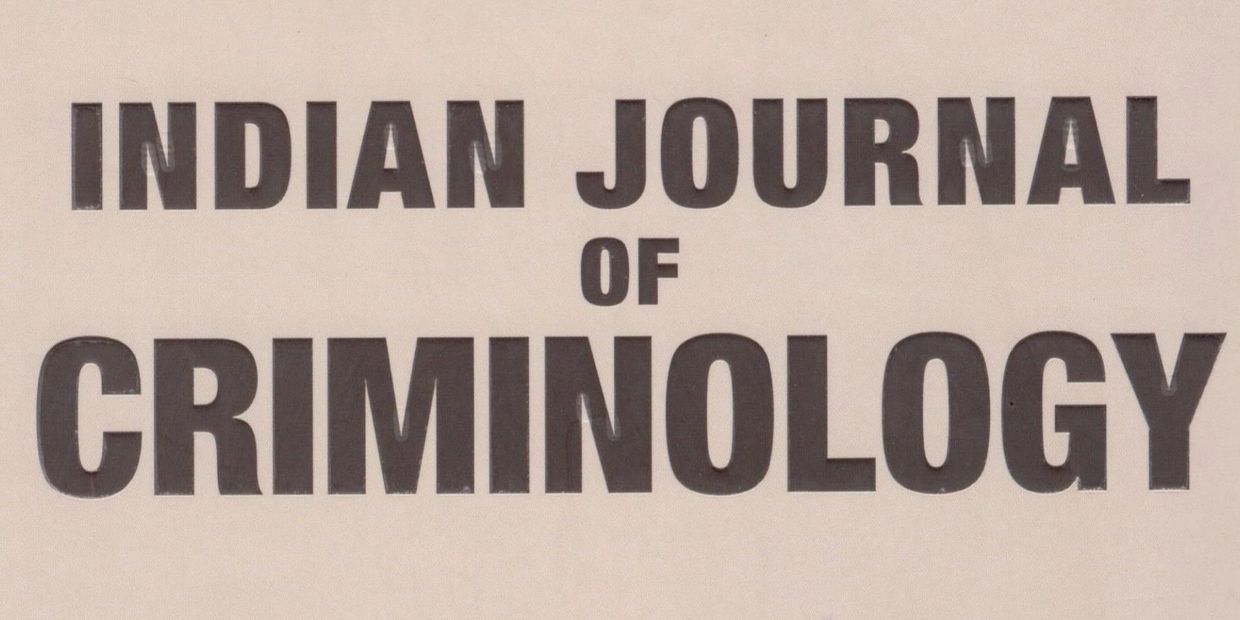 Cover of the Indian Journal of Criminology.