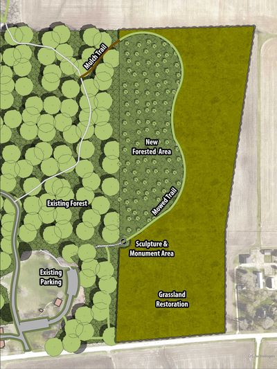 Overhead concept of Centennial Grove Project