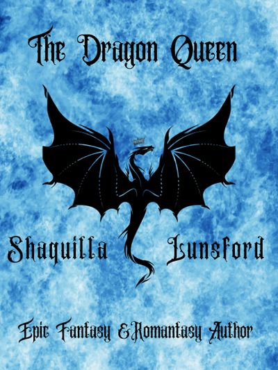 Book cover with a black dragon silhouette and gothic text on a blue background.