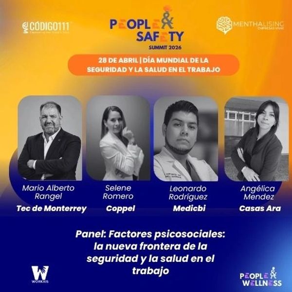 Panel on psychosocial factors in workplace safety and health with four experts.
