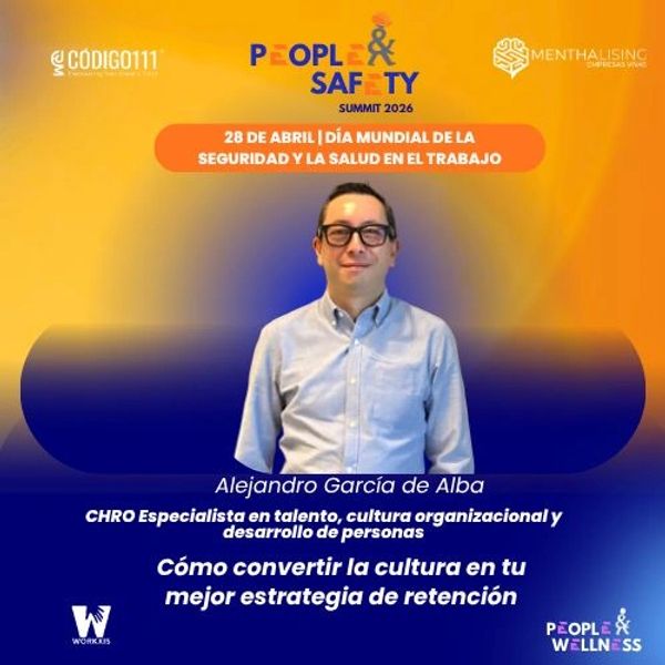 Alejandro García de Alba presents on turning culture into a retention strategy for World Day of Safety and Health at Work.