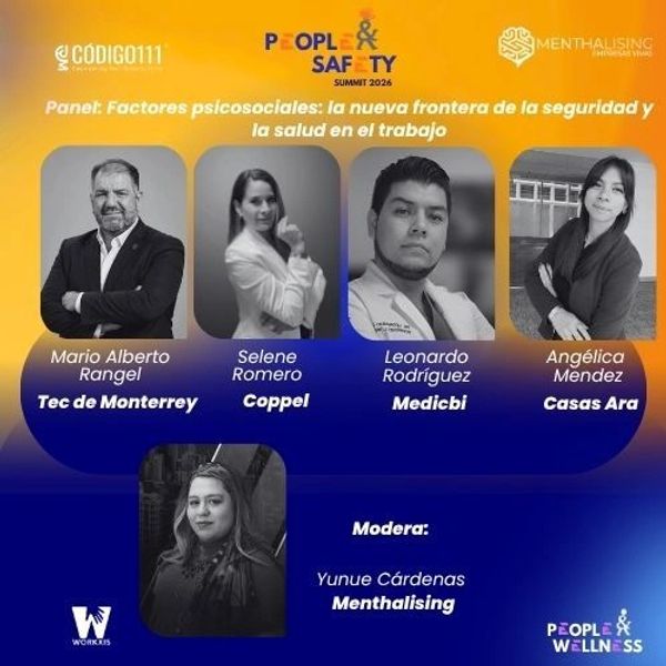 Panel discussion on psychosocial factors in workplace safety and health with experts from various organizations.