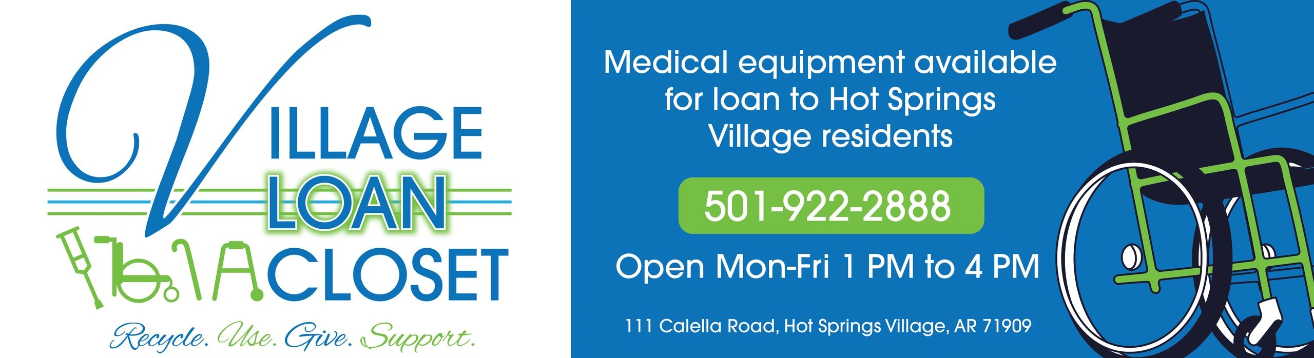 The Village Loan Closet offers medical equipment on loan to Hot Springs Village residents for free.