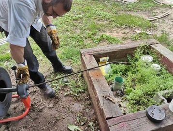 Main sewer line drain cleaning