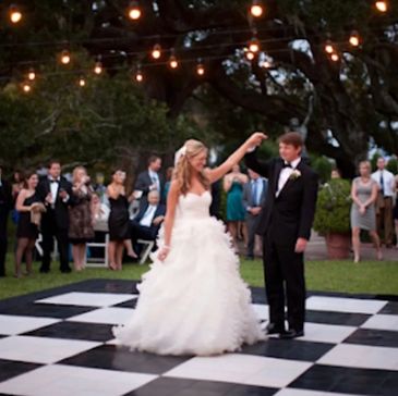 Checkered dance floor