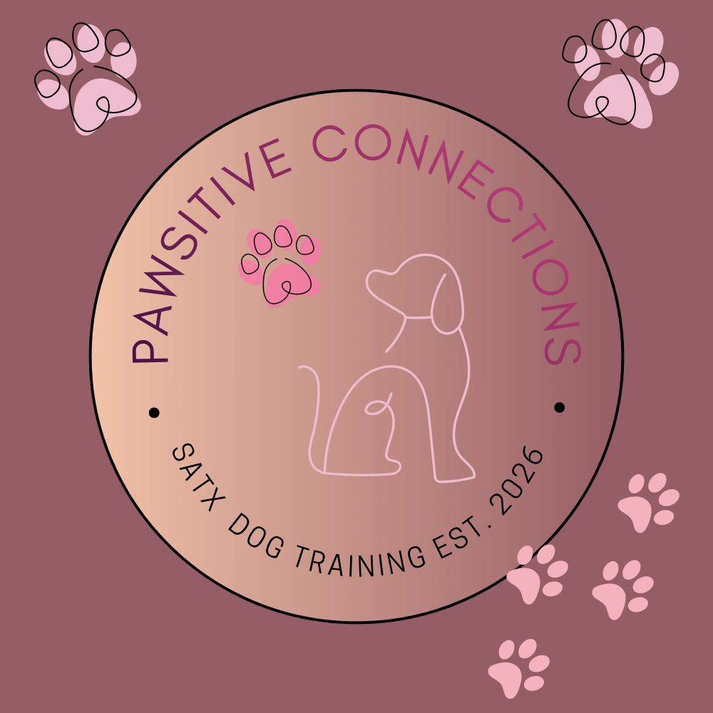 Logo for Pawsitive Connections dog training.