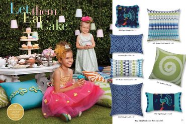 Catalog Spread for Elaine Smith Pillows