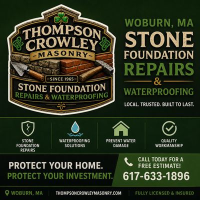 Woburn MA Foundation repairs and waterproofing