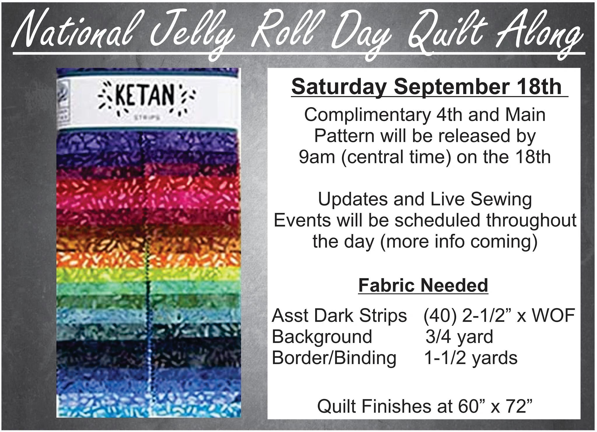 National Jelly Roll Day Cutting Instructions