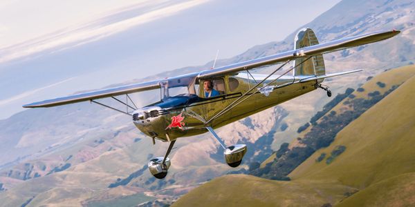 Cessna 140 fabric covered wings with Airtech