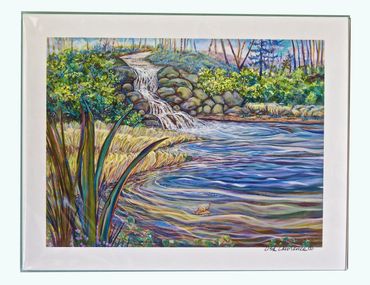 Artist Lisa Porter Lawrence, vibrant natural spiritual landscape painting as archival print