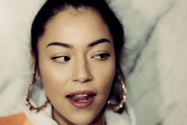 playful beauty headshot 