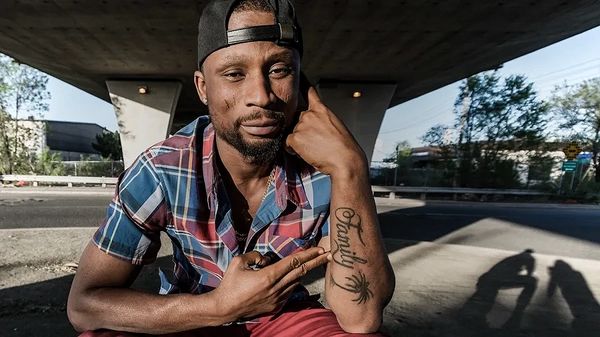 beneath the freeway with Toronto urban musician