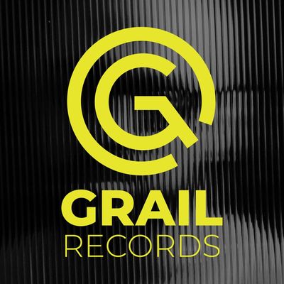 Logo of Grail Records featuring a stylized yellow G on black textured background.