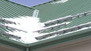 snow guard system on metal roof