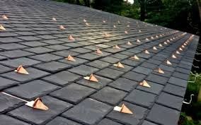 copper snow guards on slate