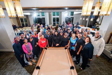 Johnson C Smith University's Choir posing with an audience