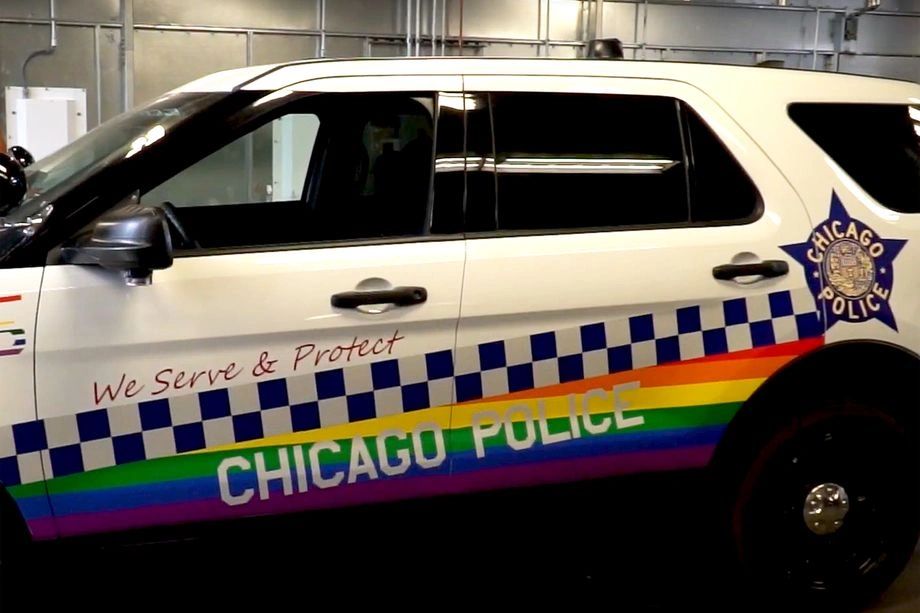 Chicago Police New Pride Squad Car for Chicago's Pride Parade