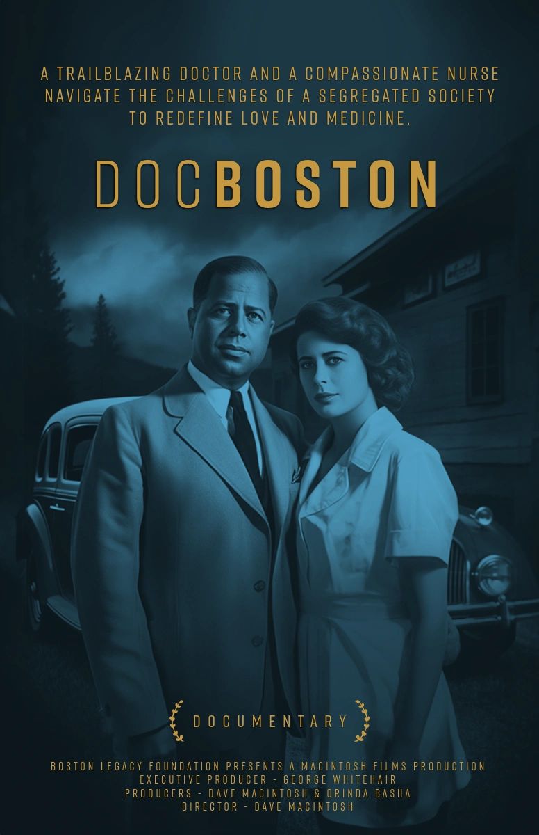 Documentary poster of a doctor and nurse challenging societal segregation in Boston.