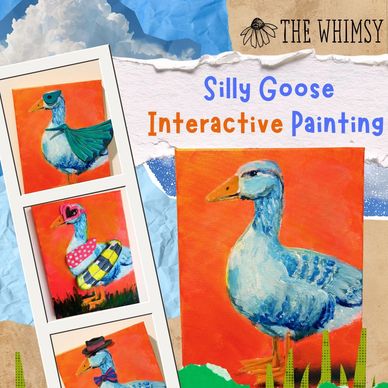 Colorful Silly Goose interactive painting.