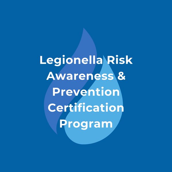 Legionella Risk Awareness &amp; Prevention Certification Program logo.