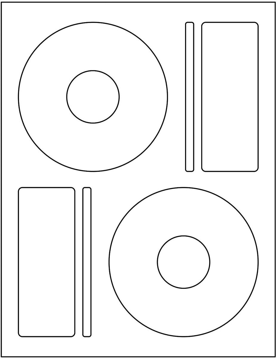 ProLine® Premium CD/ DVD Laser and Ink Jet Labels Compatible to Memorex 100  Sheets Large