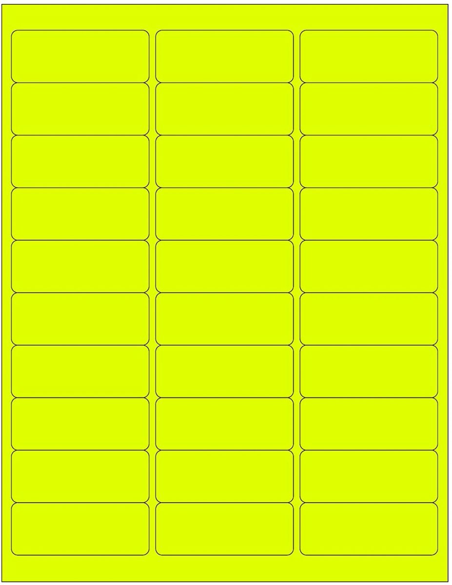 ProLine Color Address Labels – 30 Per Sheet, 2.625" X 1", 100 Sheets, Amazon FBA Ready