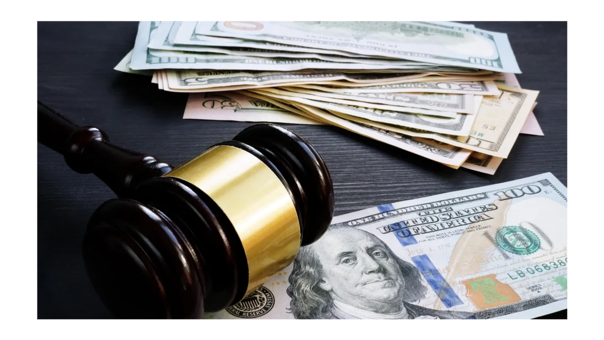 Image of cash and gavel.