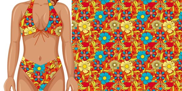 Custom Colombian swimwear prints 