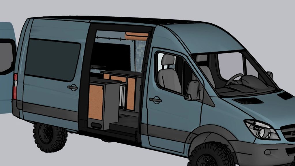 Virginia Beach conversion van showcasing custom interior craftsmanship. Van Conversion Company. 