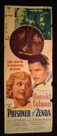 1937 The Prisoner of Zenda insert Ronald Colman Madeline Carroll Douglas Fairbanks Jr.