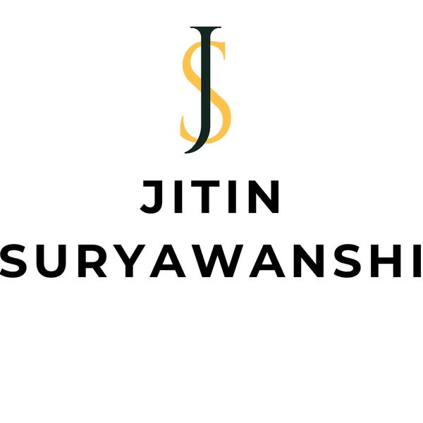 Logo with intertwined letters J and S above the name Jitin Suryawanshi.