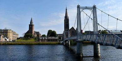 Suspension bridge River Ness