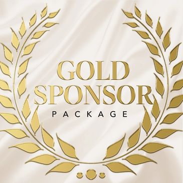 Gold Sponsor Package emblem with laurel wreath.