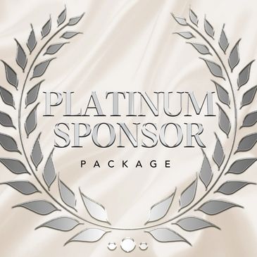 Platinum sponsor package emblem on a satin background.