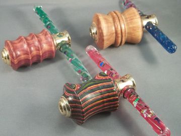 Wand kaleidoscope made with assorted woods.