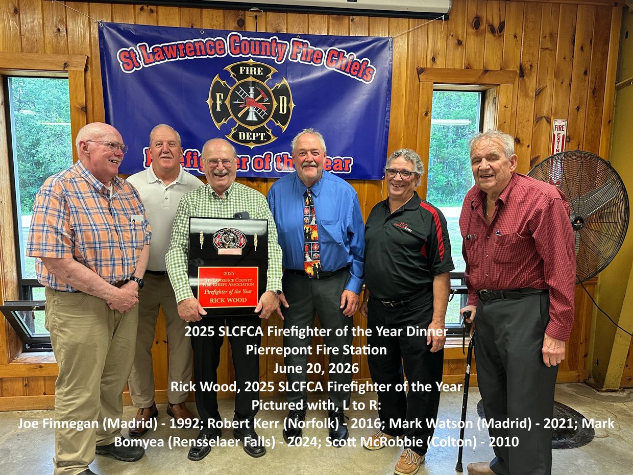 Group photo at 2025 SLCFCA Firefighter of the Year Dinner.