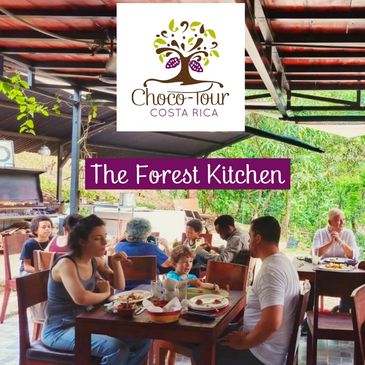 People dining at The Forest Kitchen in Costa Rica.
