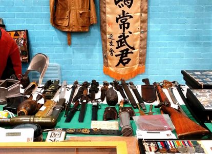 Military antiques, military uniform, military medals.
