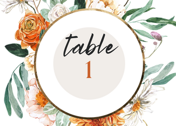 We create table numbers to match any theme!