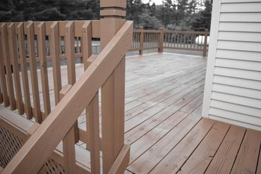 Completed deck with paint and finish.