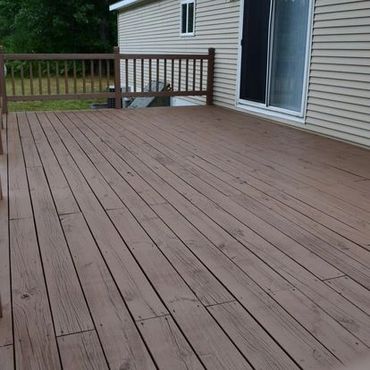 Completed deck with paint and finish.