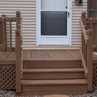 A client's finished staircase with paint and finish.