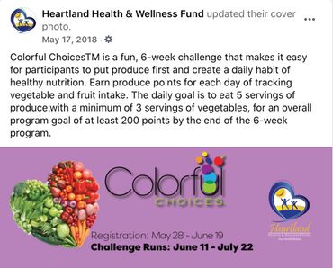 Colorful Choices was an online Challenge. Facebook was one piece of the marketing strategy.