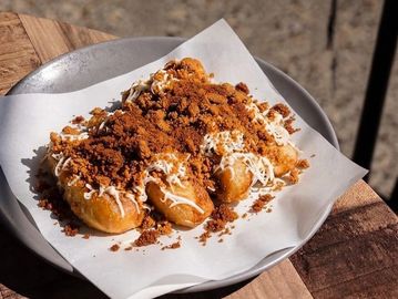 Pisang Cheese Ori Gula Melaka, salah satu menu popular pisang cheese Kuala Pilah.

