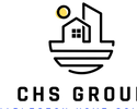 CHS Group real estate businesss in Summerville South Carolina logo black gold and blue