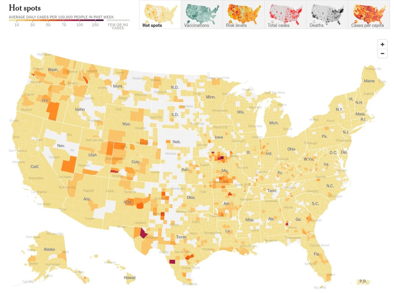 ˿ܼݣѾõֿơɫĲĵhttps://www.nytimes.com/interactive/2021/us/covid-cases.html