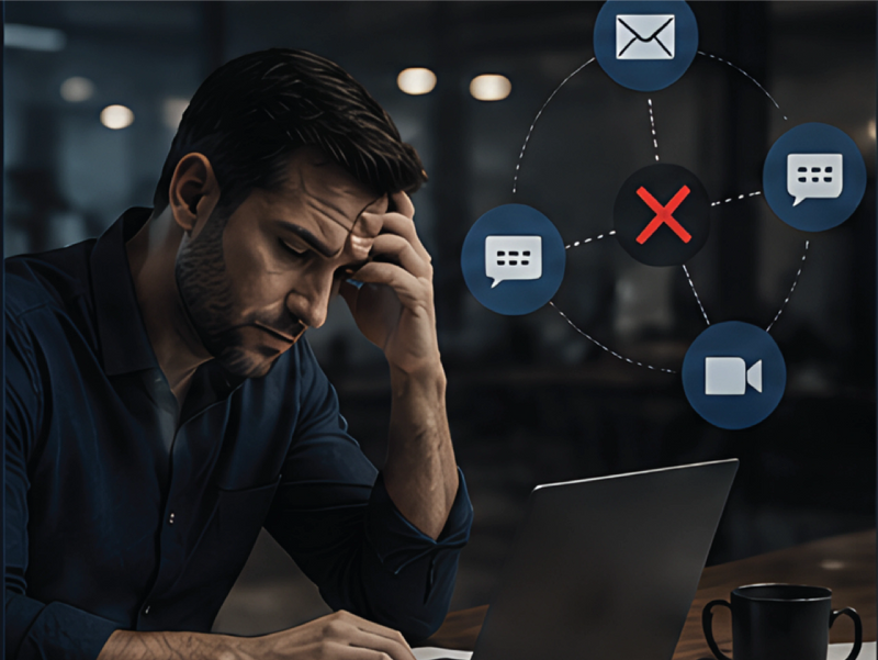 ❌ Disconnected Communication Tools