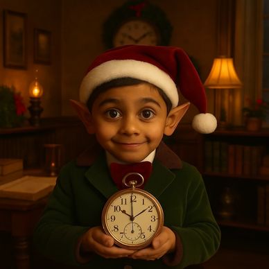 Santa Claus relies on Arjan to keep him on time for each Real Beard Santa Visit in NJ, PA, and DE.