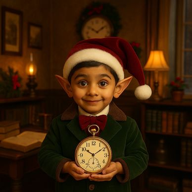 Santa's time keeper ensures Santa is on time for his Real Beard Santa Visits at private parties. 